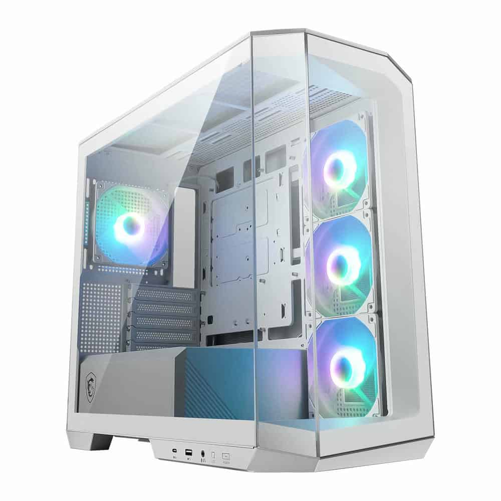 MSI MAG PANO M100R PZ Micro-ATX Tower Tempered Glass PC Gaming Case White